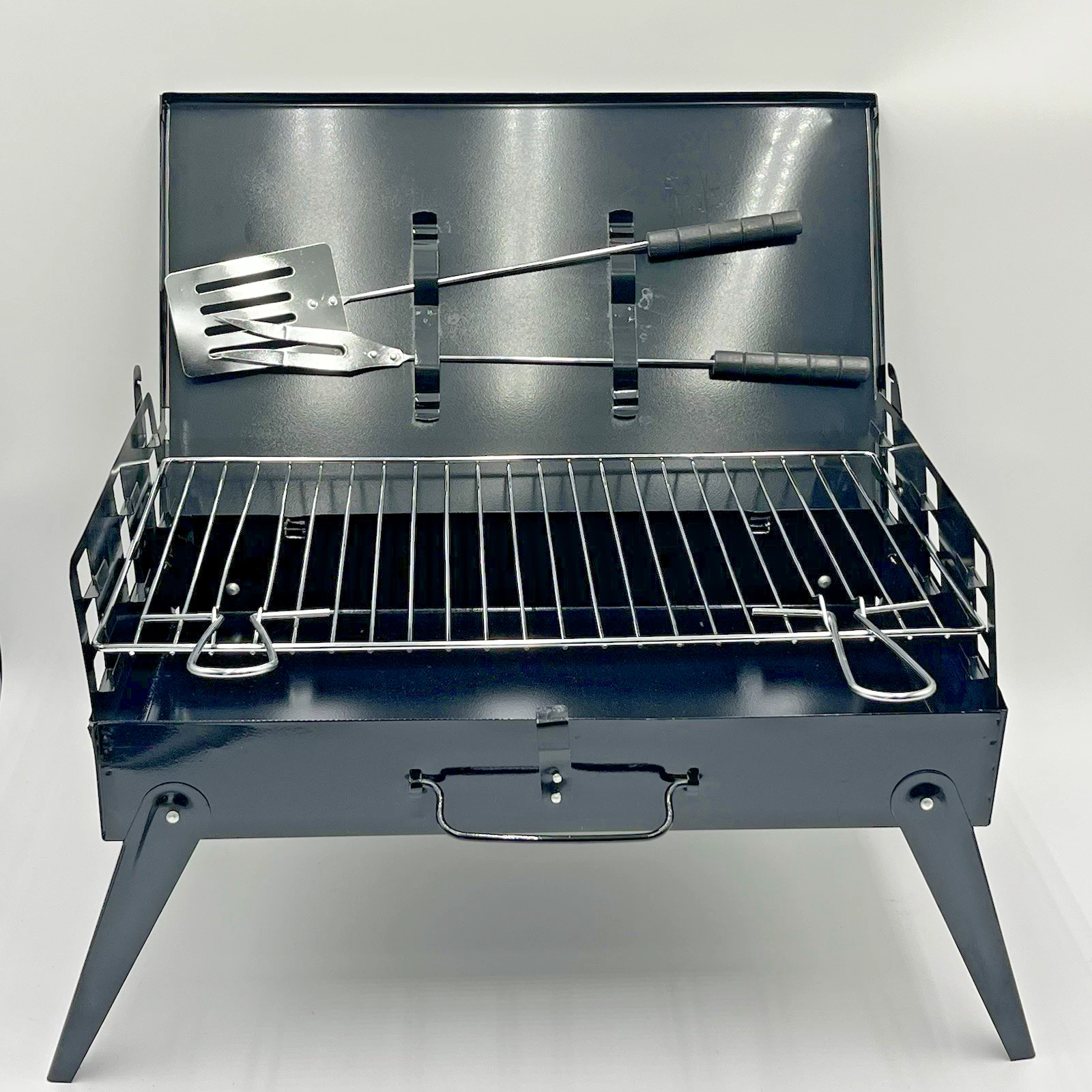 Portable Tabletop Charcoal Iron Grill BBQ Camping Picnic Cooker Air Vent Outdoor
Opens in a new wind