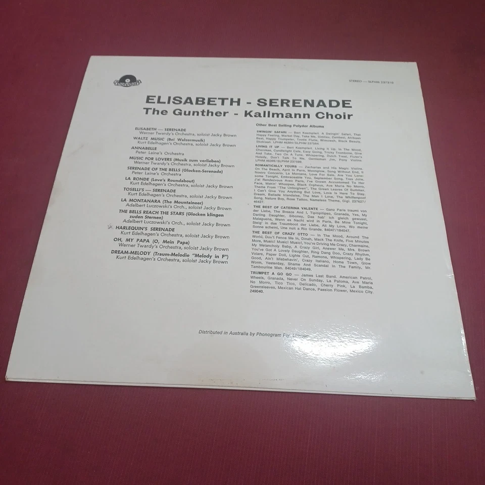 12 " LP Vinyl Günther Kallmann Choir – Elisabeth Serenade  - Image 4 of 4