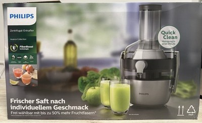 Philips HR 1921/20 Entsafter 1100W Avance FiberBoost XXL Edelstahl