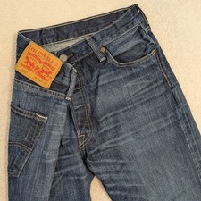 Levis 501 Jeans Mens 36x32 Blue Denim Button Fly Straight Leg 100 Cotton