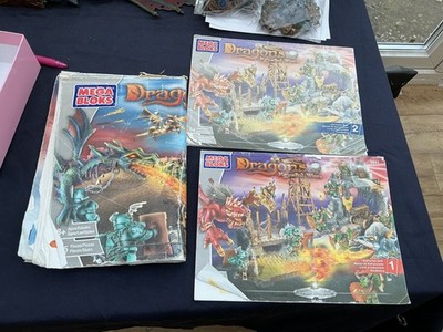 Mega Bloks Krystal Wars Sets 9898 9891 Dragons, 16 Mini Figuren Waffen usw.
