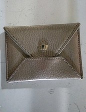 Henri Bendel Bronze Leather Envelope Women's ID/Document Holder Wallet