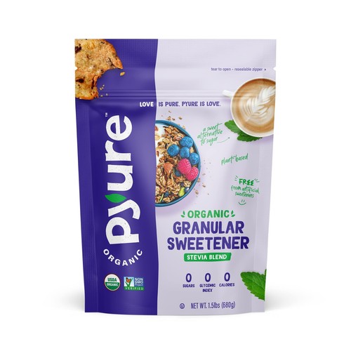 Organic Stevia Blend Granulated All-Purpose - White Sugar Substitute, Zero Ca...