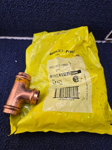 (QTY 5) Nibco PCH611 1" x 1" x 1" Wrot Copper Tee Fittings Press x Press x Press