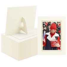 Golden State Art, Pack Of 50, 4X6 Paper Picture Frames With Easel, Paper Photo F