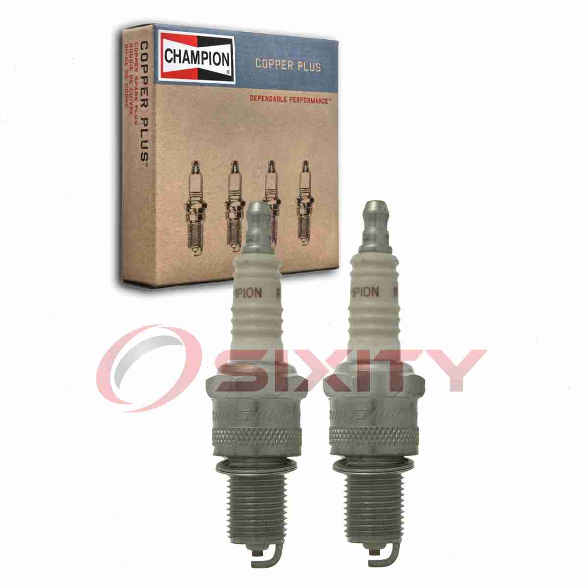 2 pc Champion Copper Plus 332 Spark Plugs for XS62 WR5DS WR5DP WR5DC W24EPRU uk