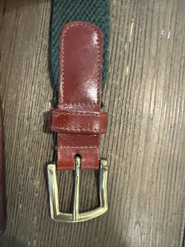 Cinturón Dooney & Bourke de Colección 34 Cuero Lona Latón Verde 6507 Foto 2 de 4