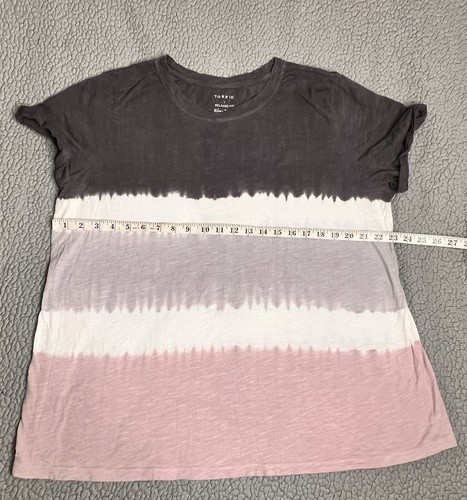 Camiseta Torrid Tie Dye Azul Y Rosa Mujer Talla 1 Calce Relajado - Imagen 6 de 9