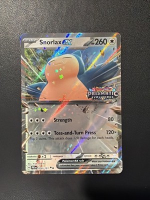 Snorlax ex (Prismatic Evolution Stamped) 076/131 Pokemon Holo NM