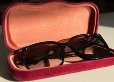 Gucci GG0022S-001 Black/Gradient Grey Cat-Eye Women's Sunglasses
