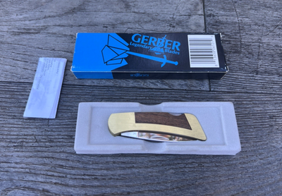 ガーバー Folding Sportsman Drop point ケース付き GERBER(USA) FOLDING SPORTSMAN-1 Stag LetherSheath 【デッドストック