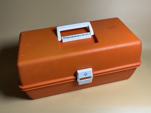Vintage Flambeau PM 1702 Orange Medical First Aid Case Box - Picture 1 of 5