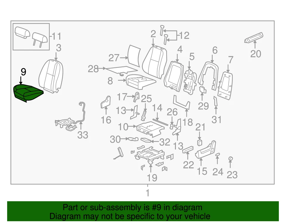 Funda-D/asiento genuino GM 22751126 Foto 4 de 4