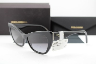 NEW DOLCE & GABBANA DG 4370 501/8G BLACK GOLD AUTHENTIC SUNGLASSES 56-15