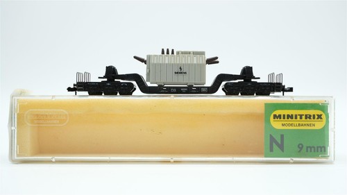 Minitrix N 5132980 Tiefladewagen, Ladung: Trafo Siemens SSt DB | Zustand: Gebraucht