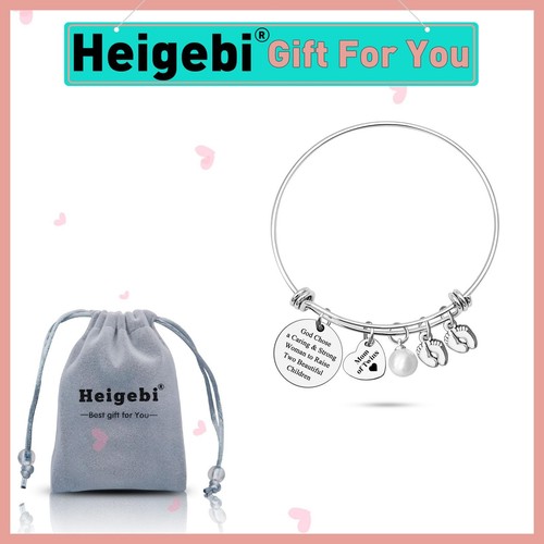 Zwillingsmama Geschenk Mama Armbänder Zwillinge Schmuck Geschenk Neu Mama Geschenk Ann - Bild 7 von 7