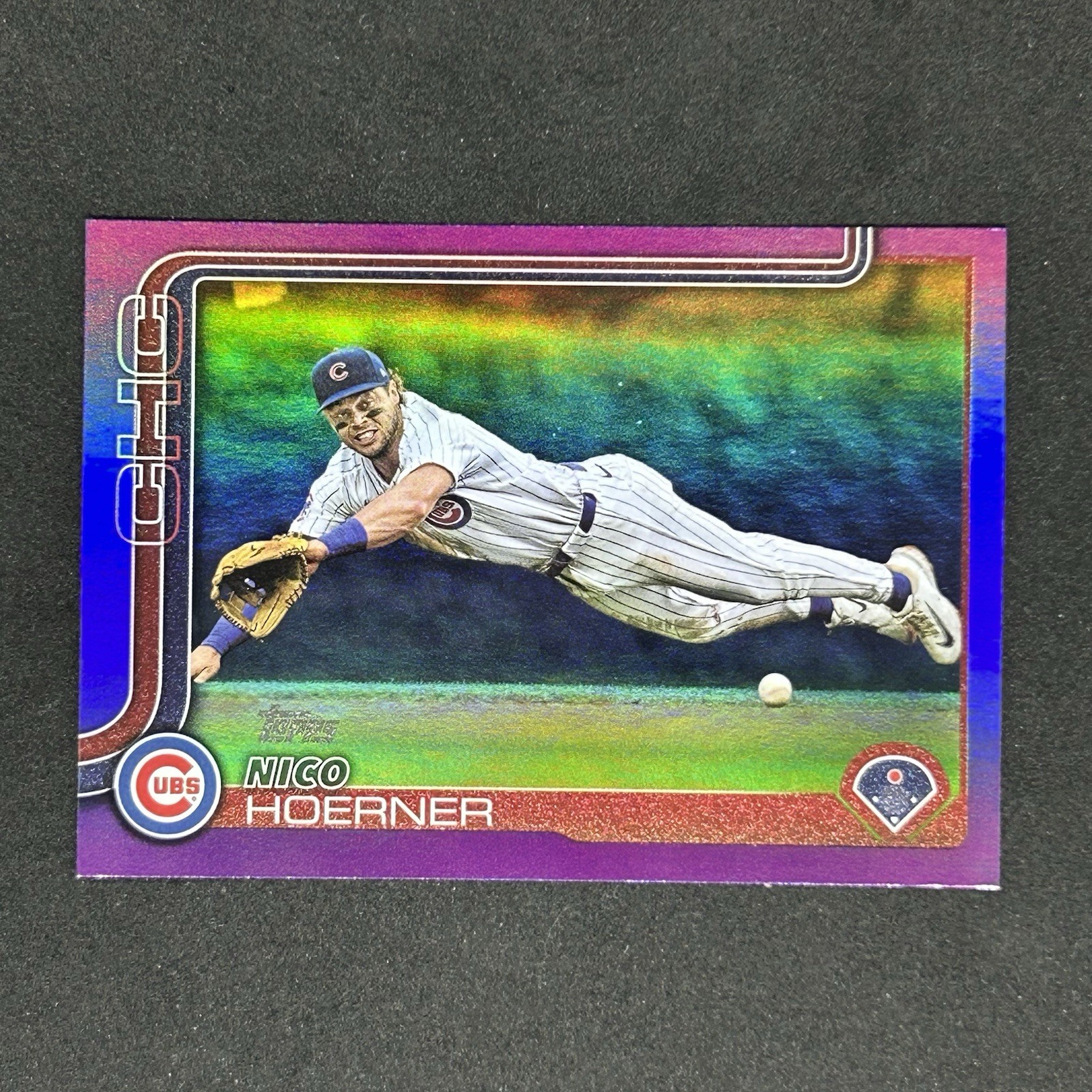 2025 Topps Baseball Series 1 Purple Foil Nico Hoerner /250 Chicago Cubs🔥🔥