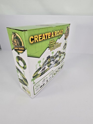 Toyk Dino Track Create a Road Set 216 Track Pieces 2 Cars 2 Dinosaurs - Picture 6 of 8