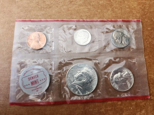 1964 P&D US Mint Uncirculated 10 Coin Set 3 Silver Coins in Each Set No Envelope - Foto 2 di 5