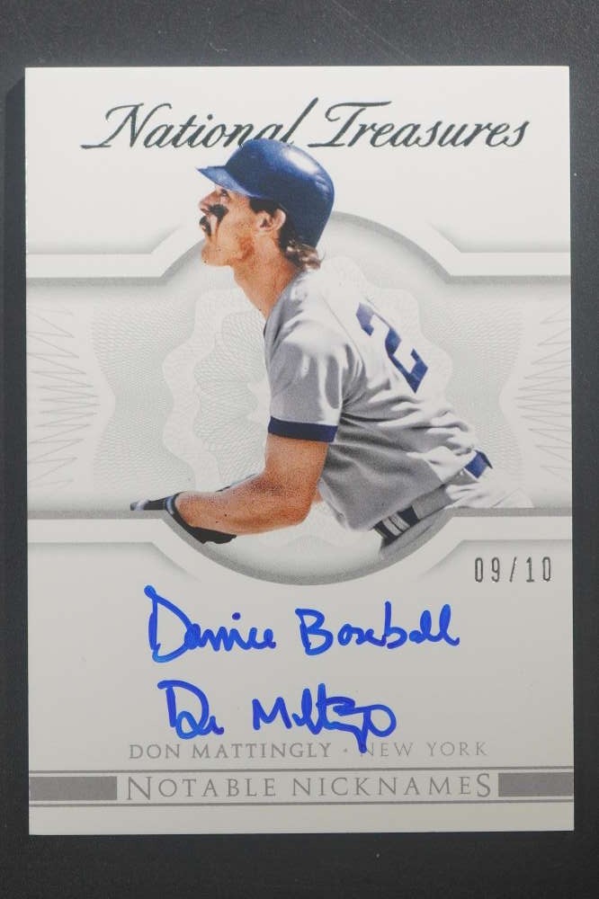 2015 Panini National Treasures Don Mattingly Notable Nicknames Auto /10 DZ3008 view 1