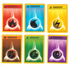 1999? Pokémon Set Vintage Energy 6 Card Set Lot 97, 98, 99, 100, 101, 102  MINT