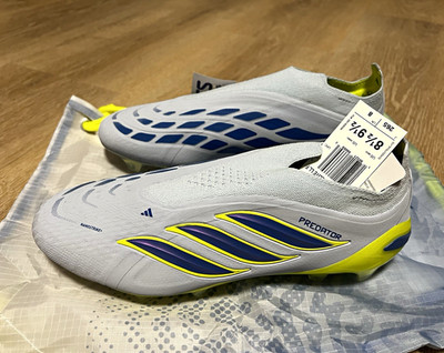 adidas Predator Elite LL Football Cleats White/Blue/Yellow US 8.5 js0410