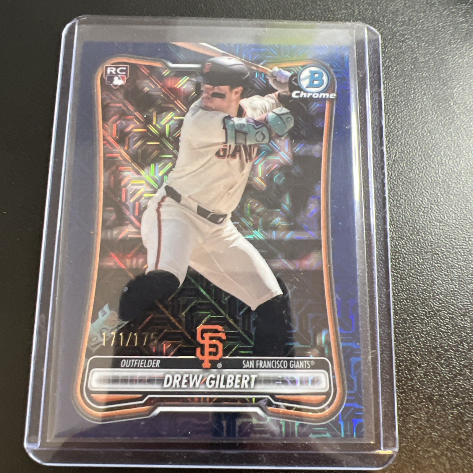 2026 Bowman - Drew Gilbert #40 Chrome Blue Mojo Refractor /150 (RC)