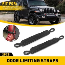 2x New Door Limiting Check Strap for Jeep Wrangler JK TJ JKU JL JLU Black