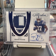 2022 Panini Flawless Reggie Wayne /8 Distinguished Patch Autograph #DPA-19 low #
