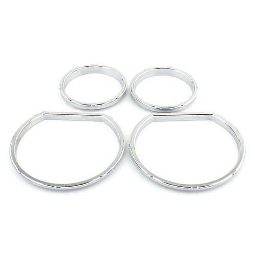 Instrument Board Gauge Bezel Kit Fit Harley Touring Electra Street Glide Chrome - Picture 4 of 9