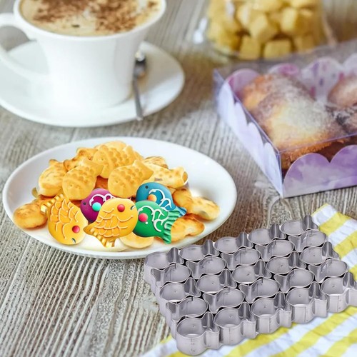 AIERSA Gold Fish Cracker Cutter,25 Cavity Cookie mini fish, 1 pcs - Picture 5 of 7