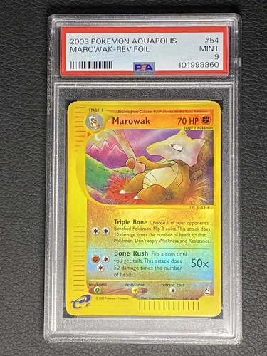 2003 Pokemon - Marowak Reverse Holo E Reader Aquapolis 54/147 - PSA 9 Mint! WOTC