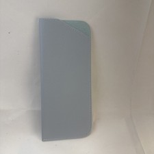 Faux Leather Slip In Eyeglass Case For Women Or Men Glasses Case Mint Blue