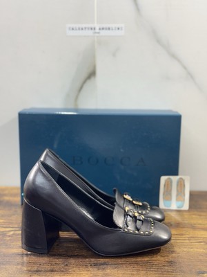 A.bocca Mokassin Mit Absatz Schwarzes Leder Icon A.bocca Damen 38