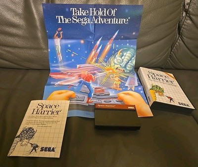Space Harrier Sega Master System 1987 Complete In Box With Poster Video Game