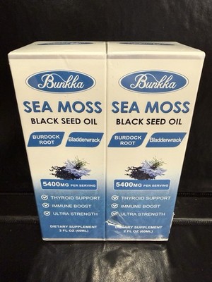 Bunkka Sea Moss Black Seed Oil Dietary - Two Pack - Expires 3/26