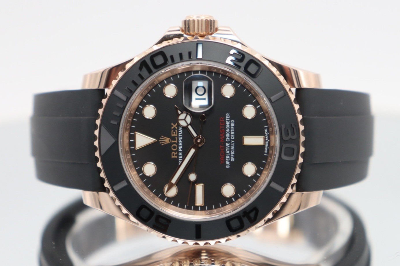 Rolex Yacht-Master 40 18K Everose Gold Black Dial 116655 Circa 2018 Boxed