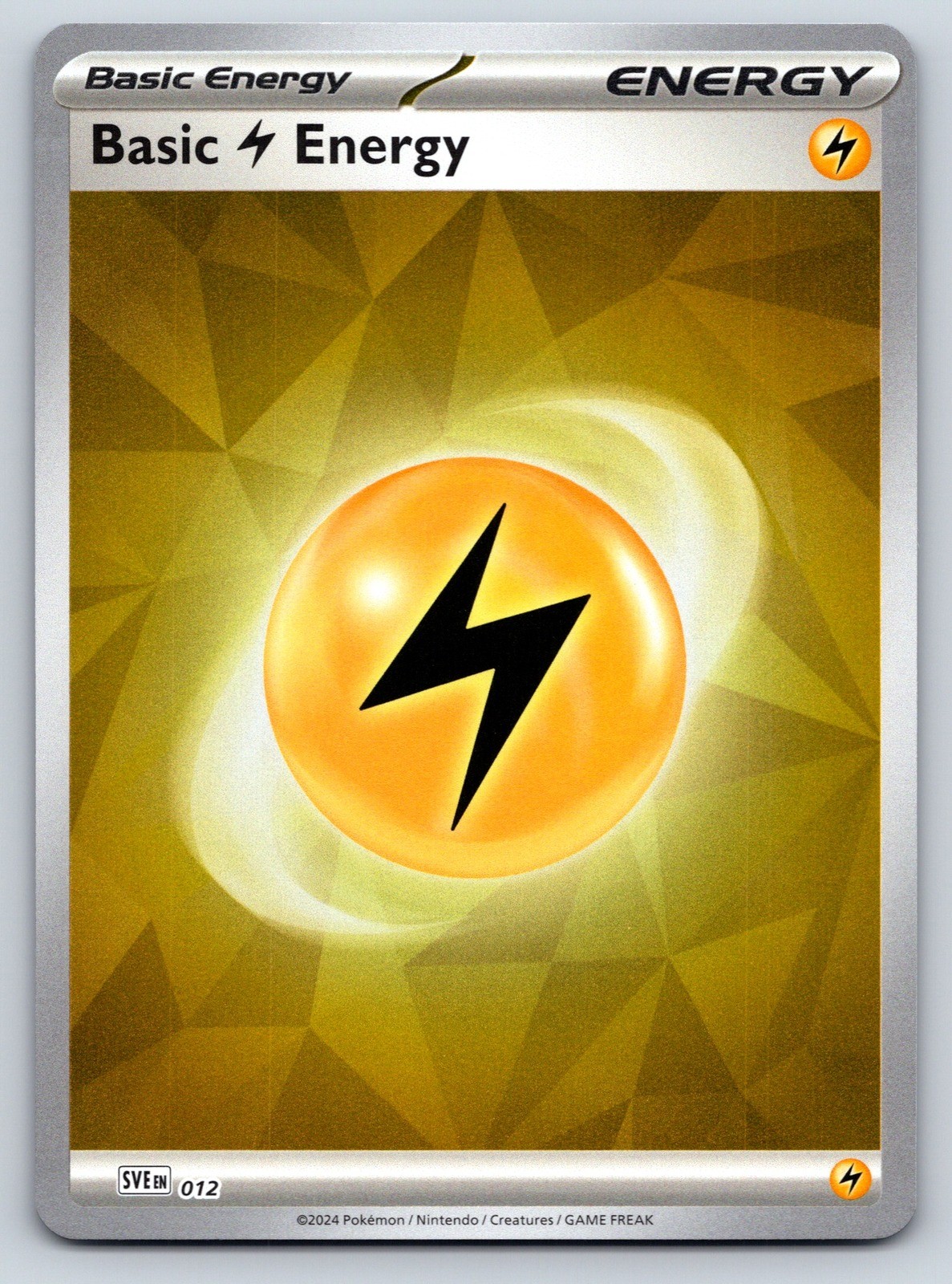 Basic Lightning Energy 012 Scarlet & Violet Energies Reverse Holo Pokemon Card