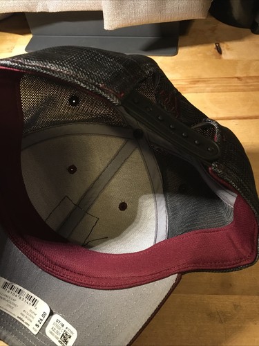 Adidas Patch Snapback Hat Multicolor One Size Embroidered Colorblock Dark Red/pu - Picture 9 of 12
