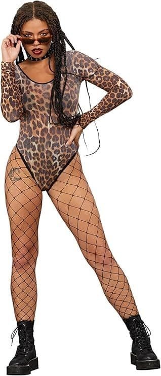 Ladies Fever Cheetah High Rise Bodysuit