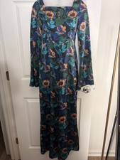 TOPSHOP WOMENS BLACK FLORAL JUMPSUIT SIZE 2