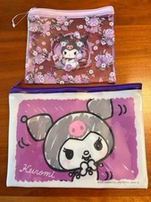 Sanrio Characters Set of 2 Clear Zipper Pouch My Melody and Kuromi