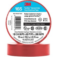3M Temflex Solvent-Free Vinyl Electrical Tape 6 mil  165 : 3/4 in. x 60 ft. R