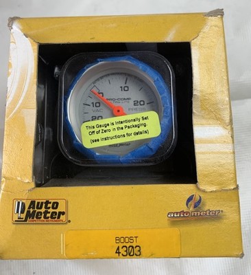 Auto Meter 4303 Ultra Lite Vacuum Boost Mechanical Gauge 2 1/16 30 In.Hg/ 30 PSI
