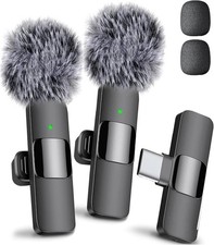 Wireless Microphone for iPhone, iPad, Android, Lavalier Microphone for Video ...
