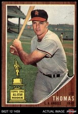1962 Topps #154 Lee Thomas Normal Tint Angels COMMON VARIATION ASR 4 - VG/EX