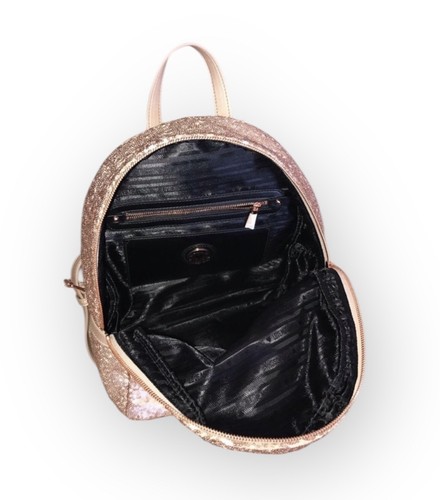 Love Moschino Sequins Metallic Backpack - Rust Copper Rose Gold - Picture 8 of 8