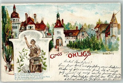 13459570 - 5650 Ohligs Villa Mountain Blacksmith Anvil 4 Line Poem Railway Post