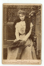 Vintage Cabinet Card Princess Marie of Edinburgh Queen of Romania Coburg 1897