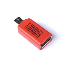 PortaPow Data Blocker USB-C to A Converter Red